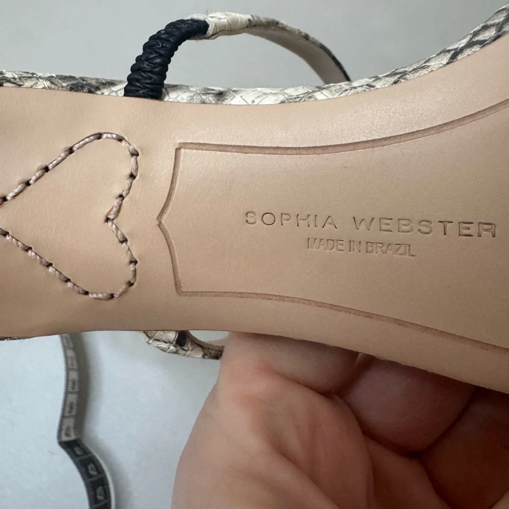 Sophia Webster Snakeskin Strappy Heels – Size 7.5, Ultra Chic Design - Picture 10 of 14